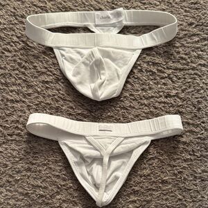 Charlie White Thong Set